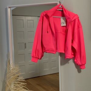 Zara crop hoodie